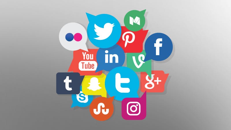 multiple social media logos